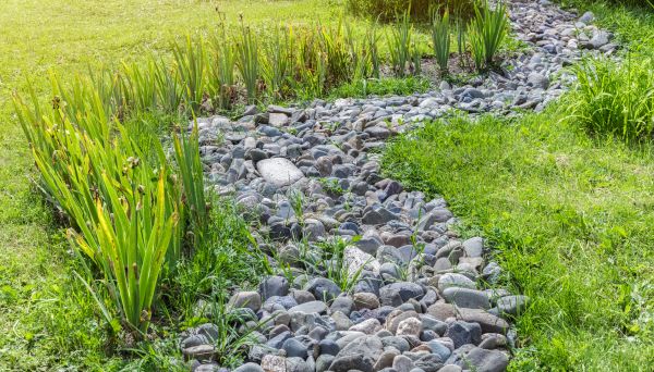 River Rock Garden Installation in Lake Charles